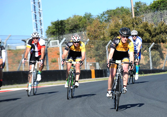 Team CycloWorx at Kyalami track during the 94.7 Cycle Race